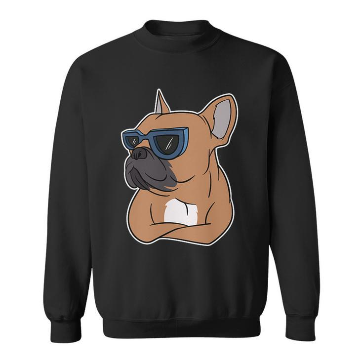Cool French Bulldog Sunglasses Sweatshirt