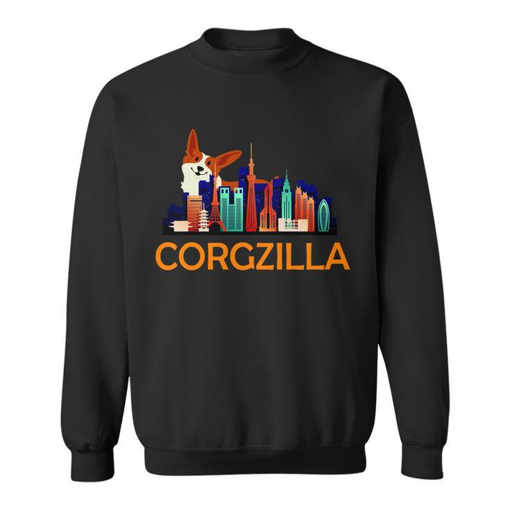 Corgzilla Funny Corgi Dog Sweatshirt