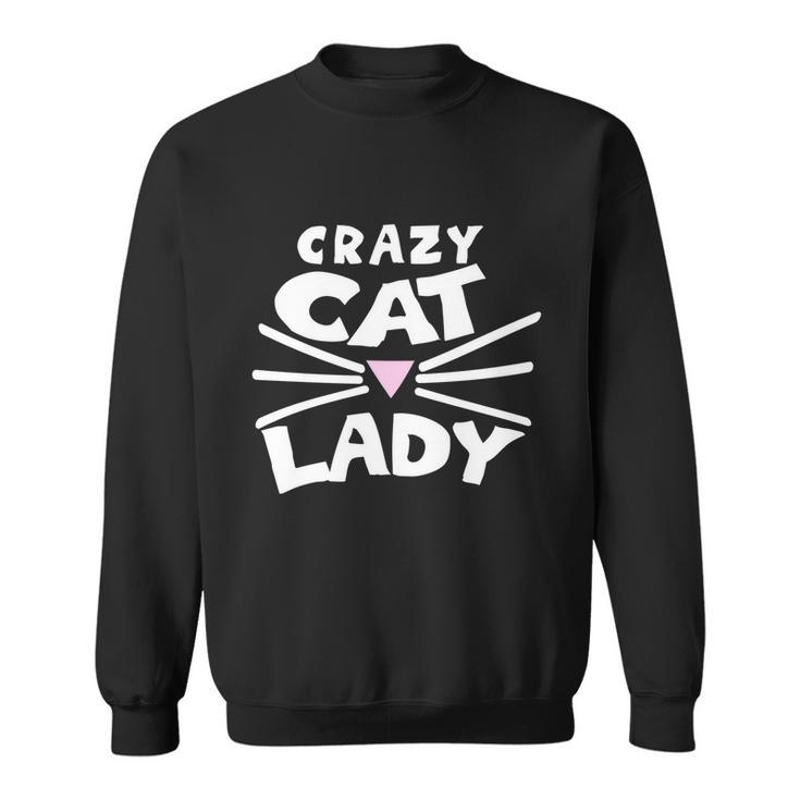 Crazy Cat Lady Long Funny Gift Cute Cat Graphic Design Printed Casual Daily Basic Sweatshirt