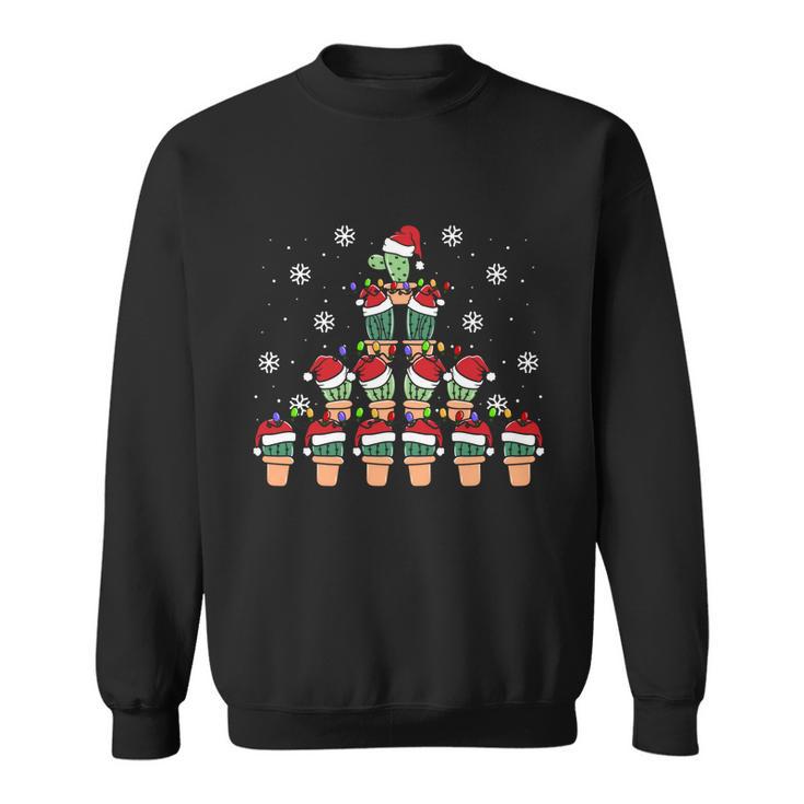 Cute Cactus Christmas Tree Succulent Cactus Xmas Gift Sweatshirt