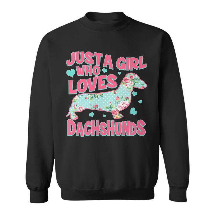 Cute Just A Girl Who Loves Dachshunds Sweatshirt