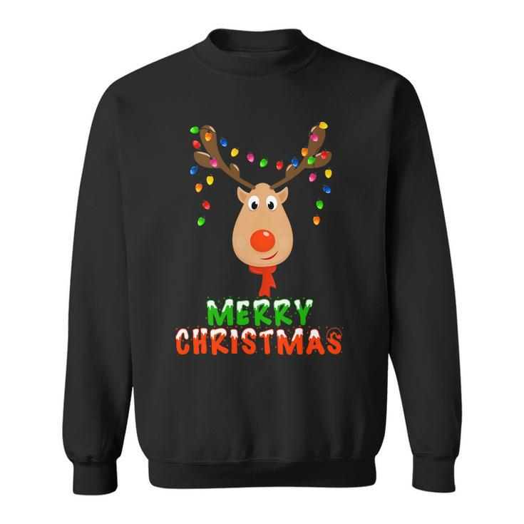 Cute Merry Christmas Reindeer Tshirt Sweatshirt