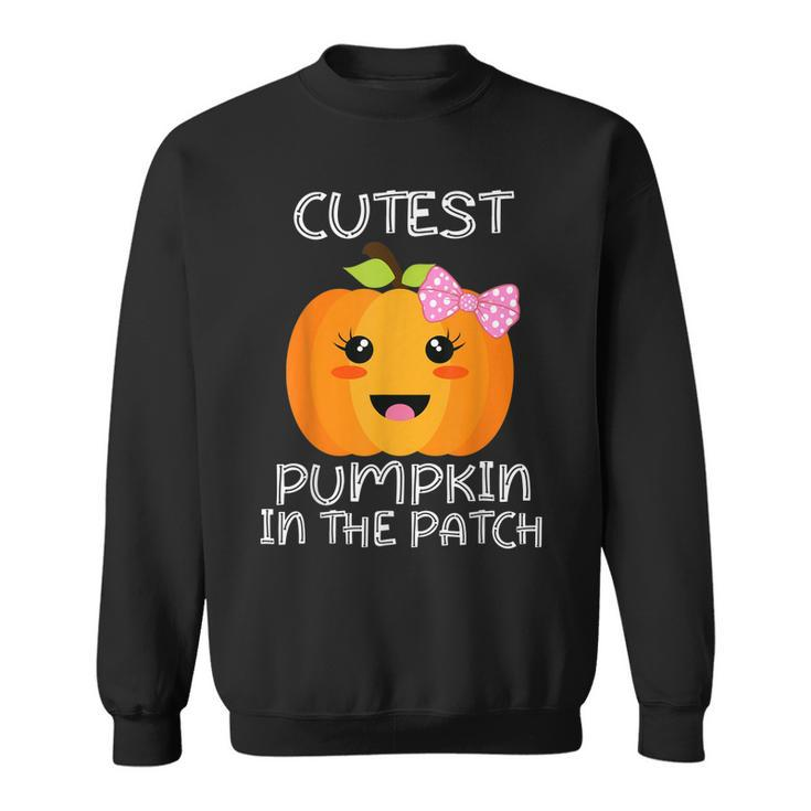 Cutest Pumpkin In The Patch Funny Halloween Thanksgiving  V5 Men Women Sweatshirt Graphic Print Unisex