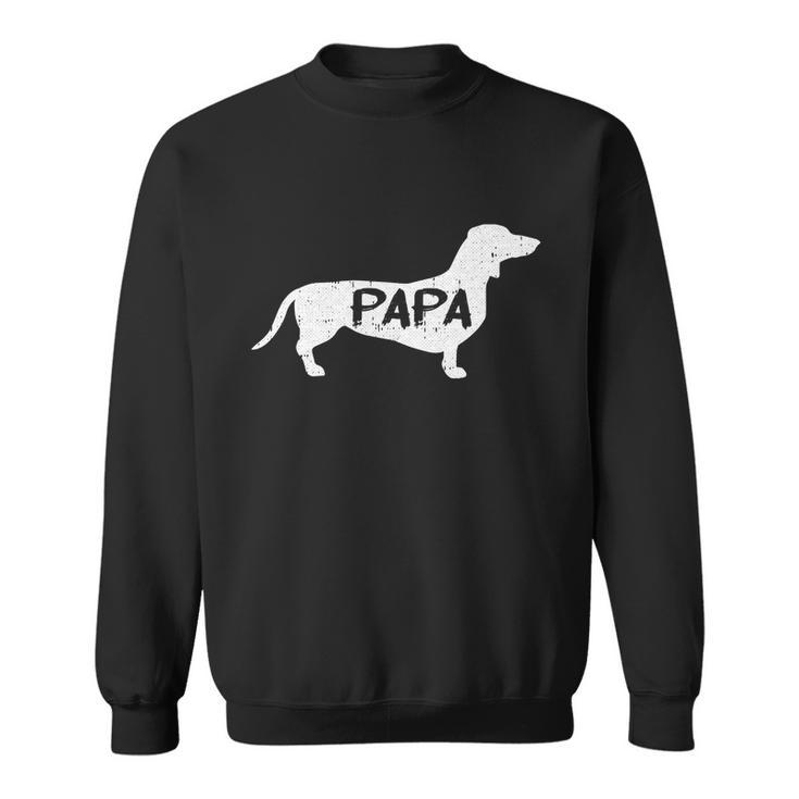 Dachshund Papa Dog Cute Puppy Doggie Animal Lover Doxie Dad Gift Sweatshirt