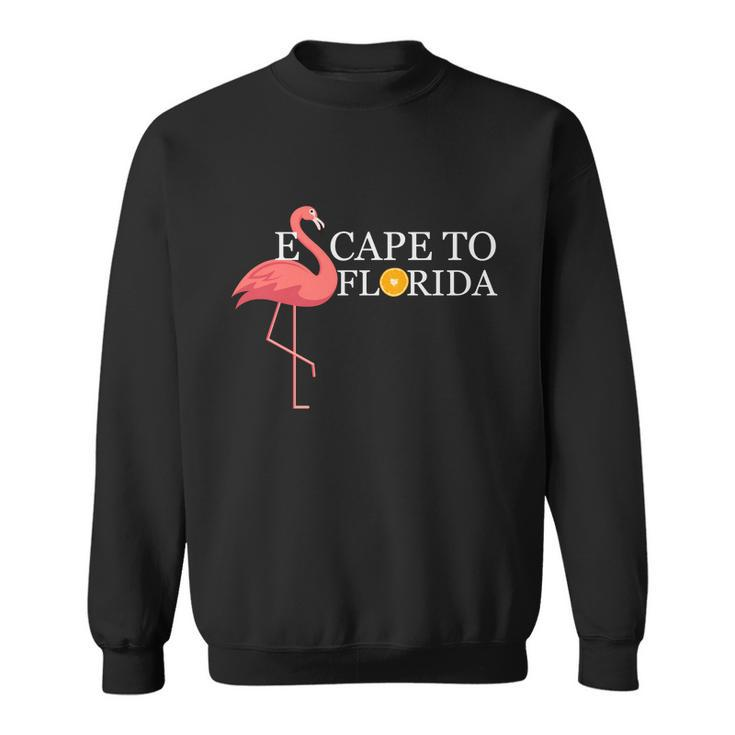 Desantis Escape To Florida Flamingo Orange Cute Gift Sweatshirt