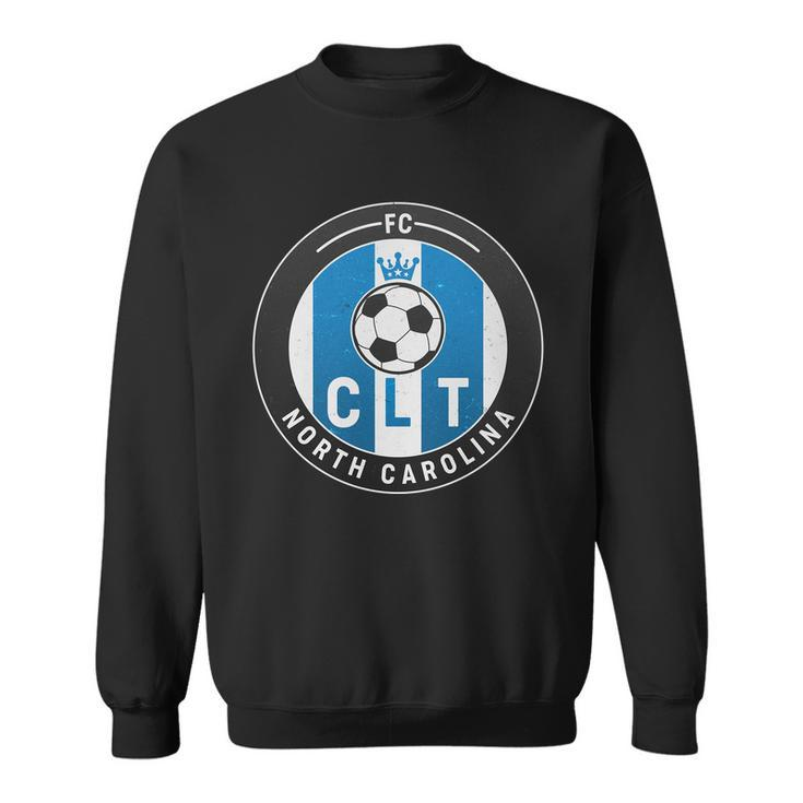 Distressed Charlotte North Carolina Clt Soccer Jersey V2 Sweatshirt