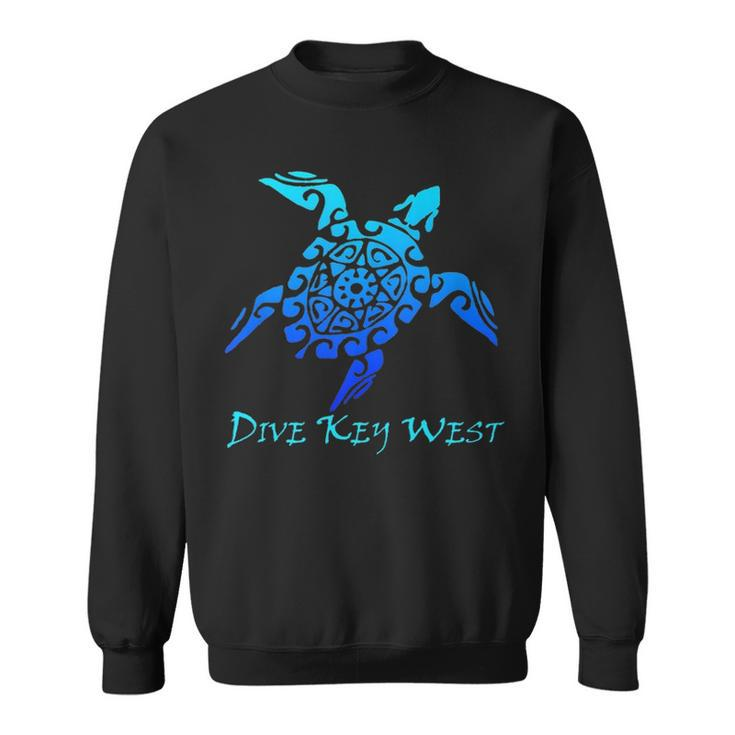 Dive Key West Vintage Tribal Turtle Scuba Vacation Gift  Sweatshirt