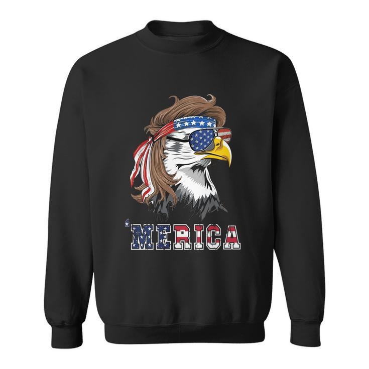 Eagle Mullet 4Th Of July American Usa Us Flag Merica Eagle Gift Sweatshirt