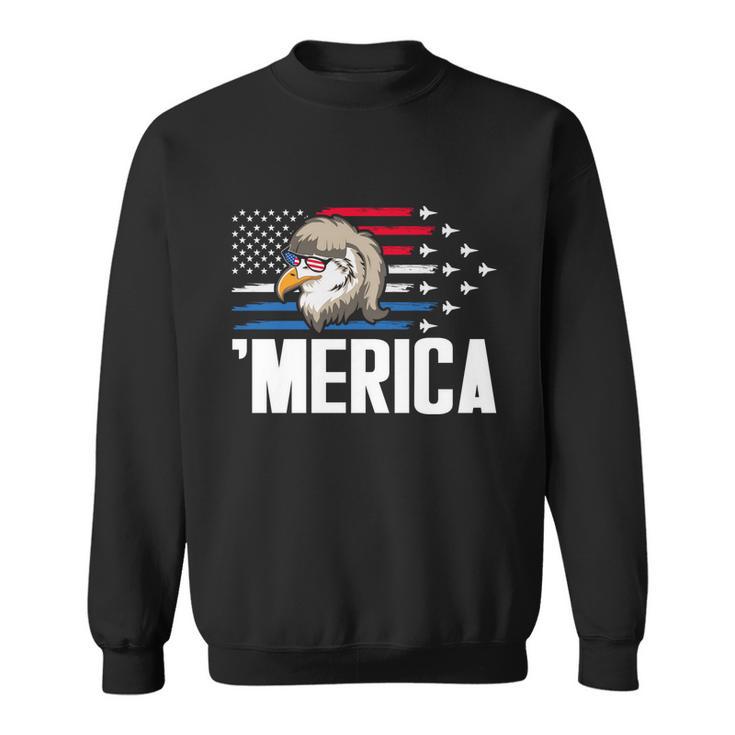 Eagle Mullet 4Th Of July Gift Usa American Flag Merica Cool Gift Sweatshirt