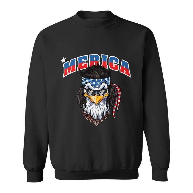 Eagle Mullet 4Th Of July Merica American Flag Funny Gift Funny Gift Sweatshirt