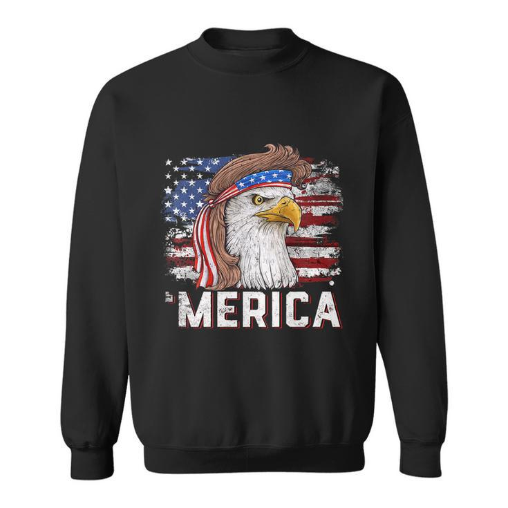 Eagle Mullet 4Th Of July Usa American Flag Merica Meaningful Gift Sweatshirt
