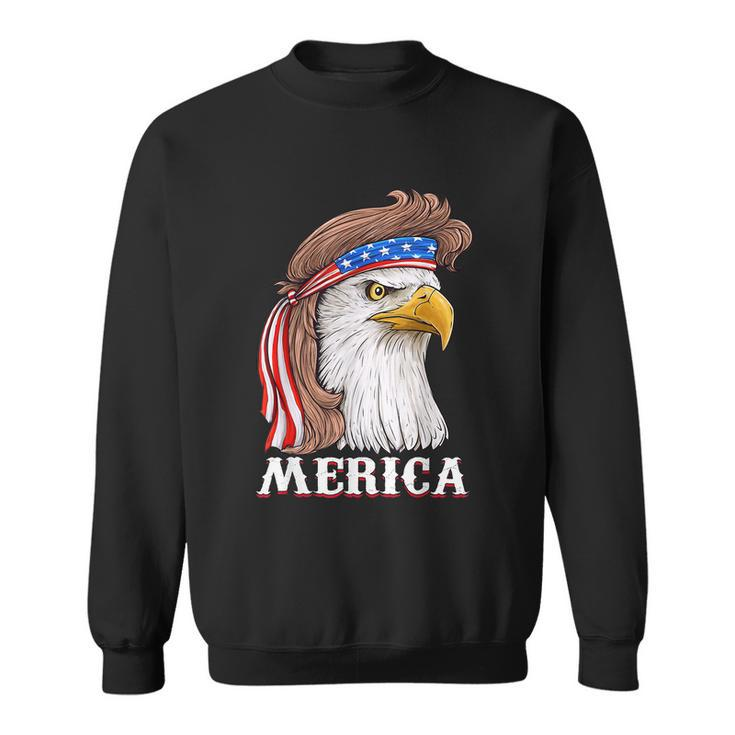 Eagle Mullet 4Th Of July Usa American Flag Merica V3 Sweatshirt