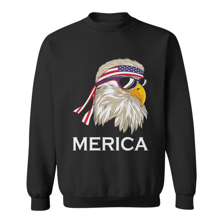 Eagle Mullet 4Th Of July Usa Merica Funny 4Th Of July Gift Sweatshirt