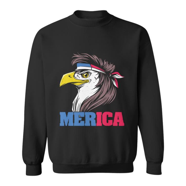 Eagle Mullet Merica Flag 4Th Of July Merican Pride Gift Sweatshirt