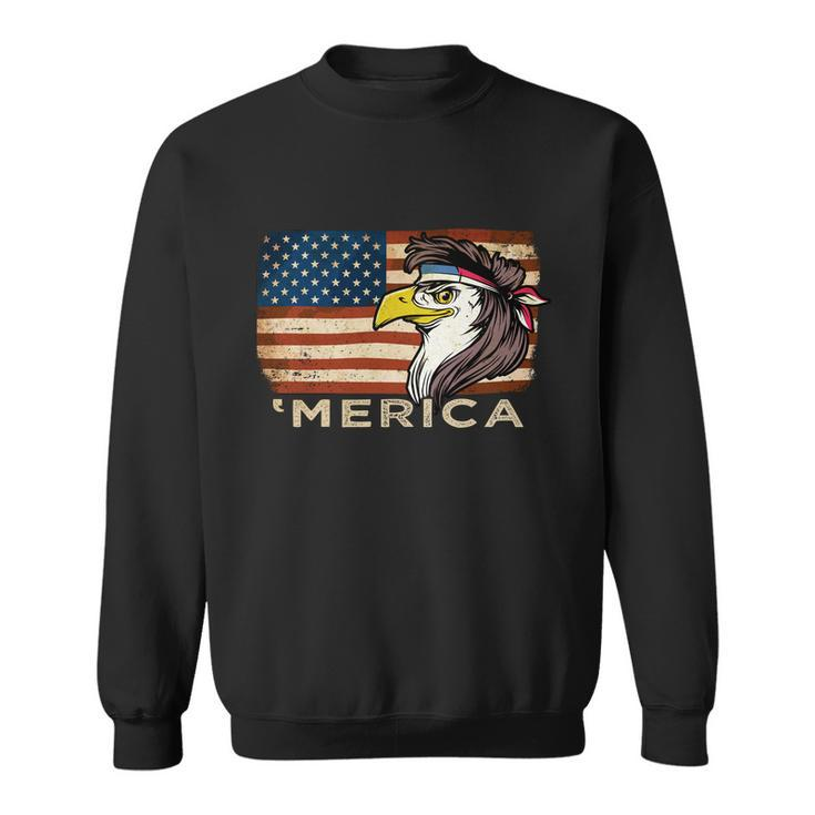 Eagle Mullet Usa American Flag Merica 4Th Of July Gift V4 Sweatshirt