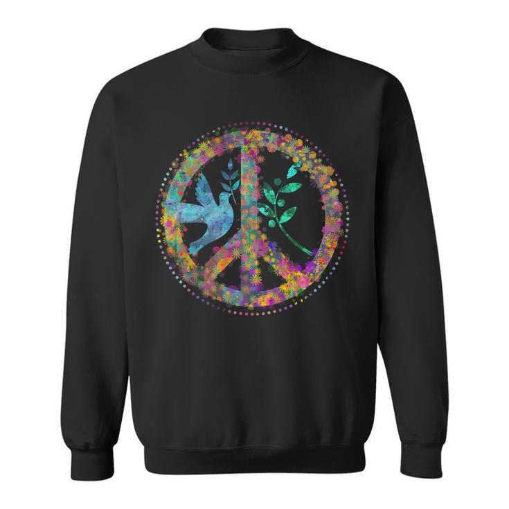 Earth Watercolor Peace Sign Tshirt Sweatshirt