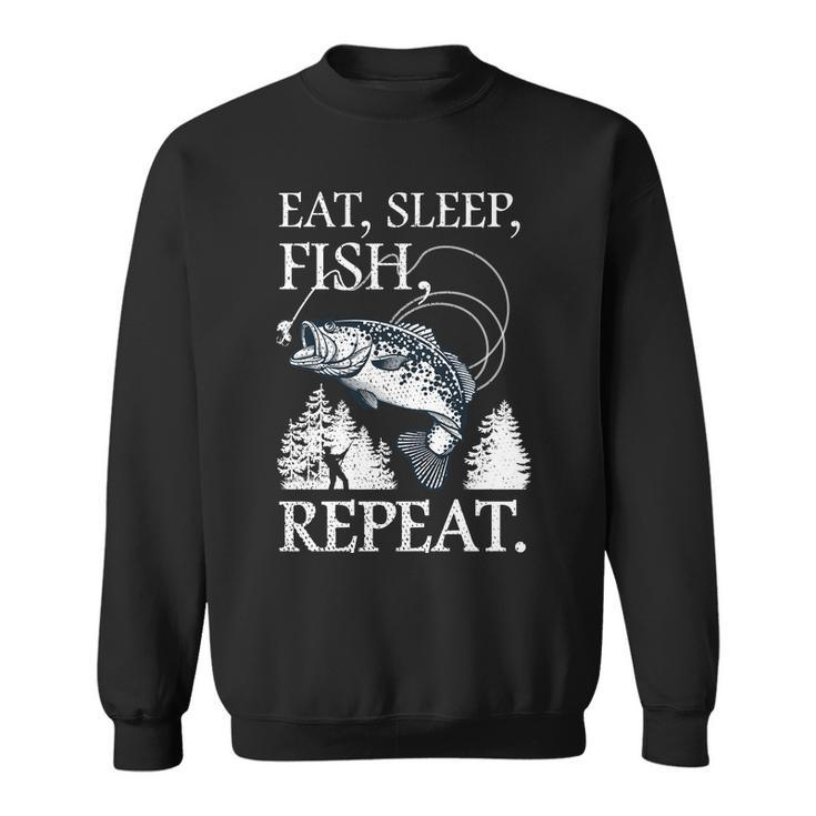 Eat Sleep Fish Repeat Tshirt Sweatshirt
