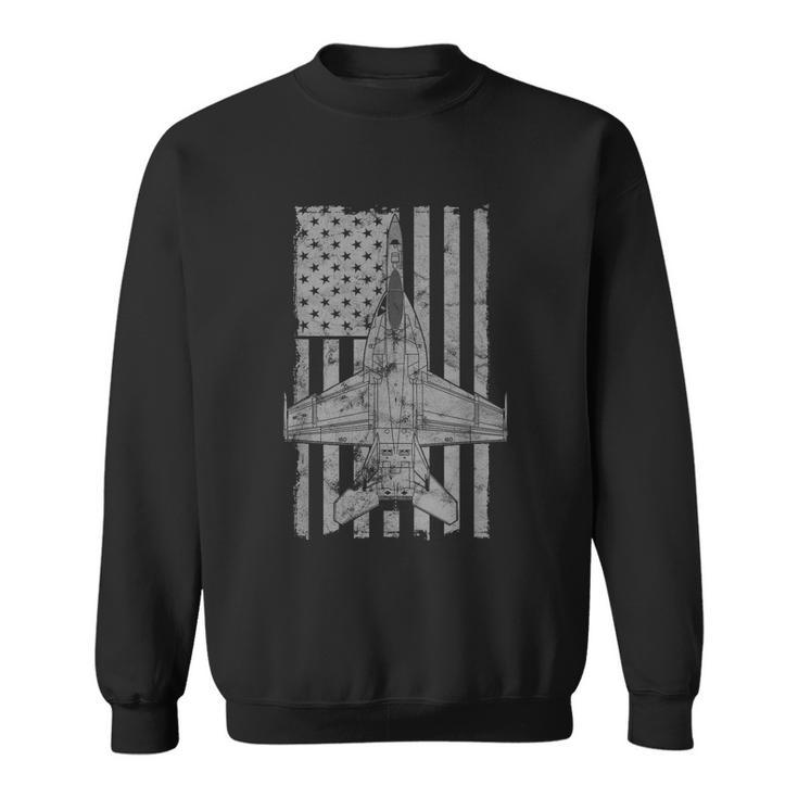 F18 Super Hornet Jet Airplane Vintage Flag Tshirt Sweatshirt