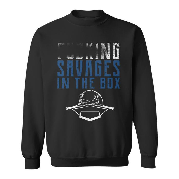 Faded Fn Savages In The Box Baseball Sweatshirt