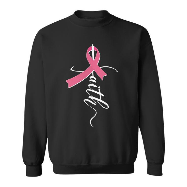 Faith Breast Cancer Awareness Ribbon Sweatshirt