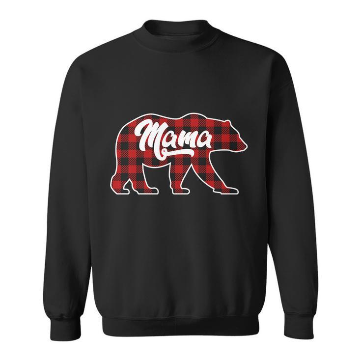 Family Christmas Matching Plaid Mama Bear Tshirt Sweatshirt