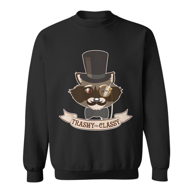 Fancy Trashy Classy Raccoon Graphic Design Printed Casual Daily Basic Sweatshirt