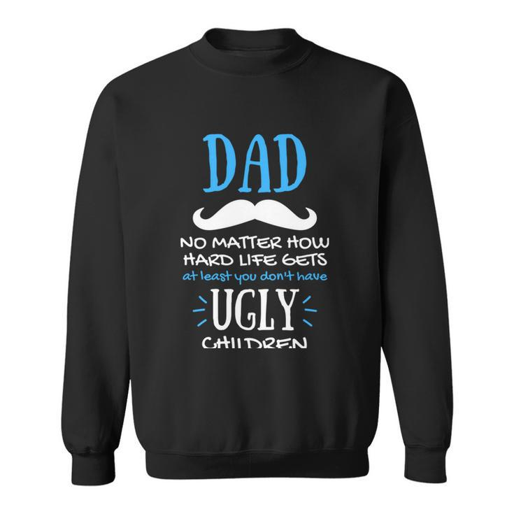 Fathers Day For Father From Daughter Son The Best Father Graphic Design Printed Casual Daily Basic Sweatshirt