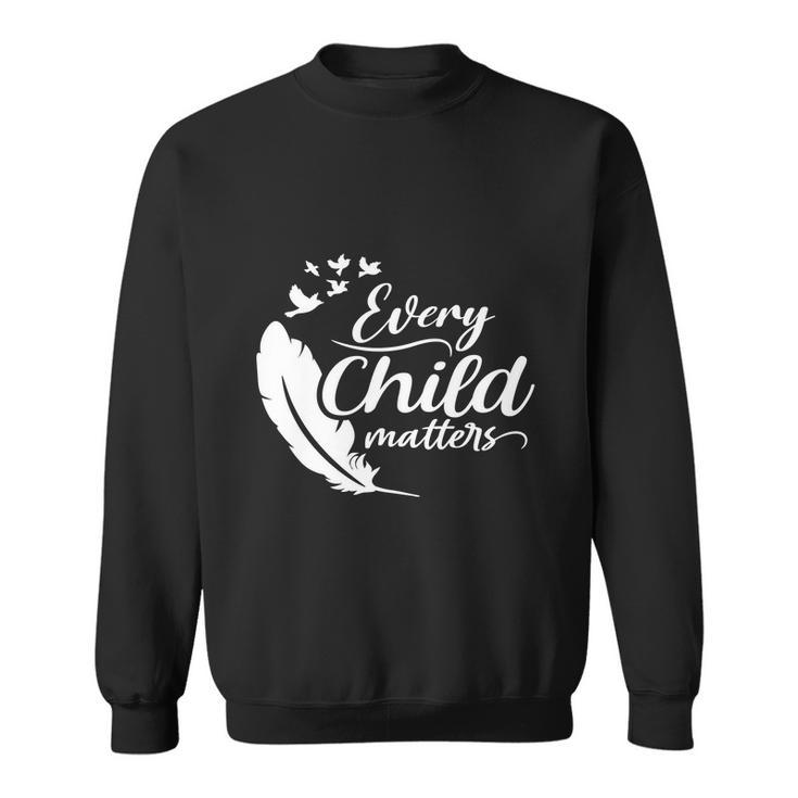 Feathers Every Child Matters Orange Day Sweatshirt