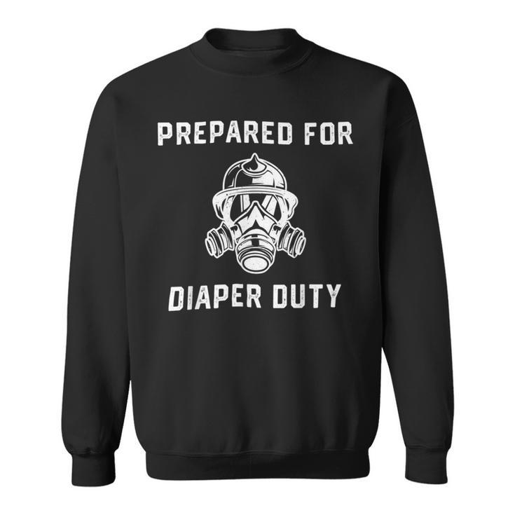 Firefighter Funny Firefighter New Dad Promoted Daddy Humor Fathers Day Sweatshirt