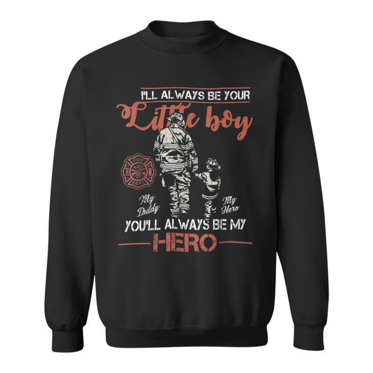 Firefighter Vintage Firefighter Dad & Son Daddy Fathers Day Sweatshirt