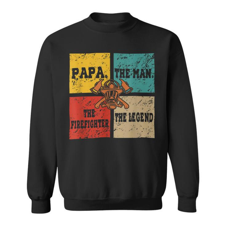 Firefighter Vintage Retro Papa Funny Man The Firefighter The Legend V3 Sweatshirt