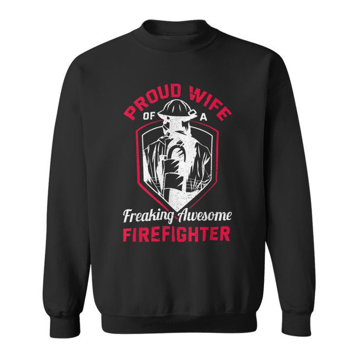 Firefighter Wildland Fireman Volunteer Firefighter Wife Fire Department V2 Sweatshirt