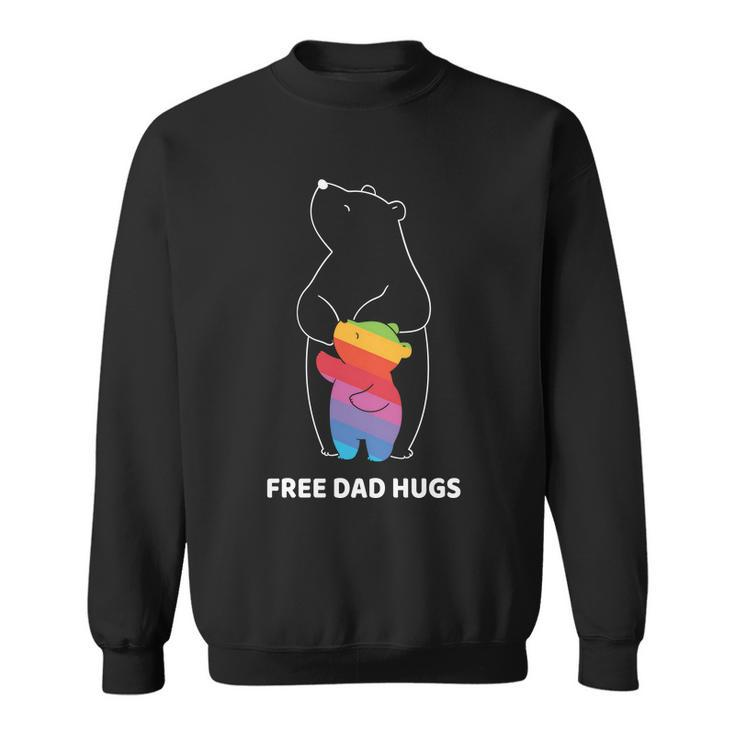 Free Dad Hugs Rainbow Lgbt Pride Month Sweatshirt