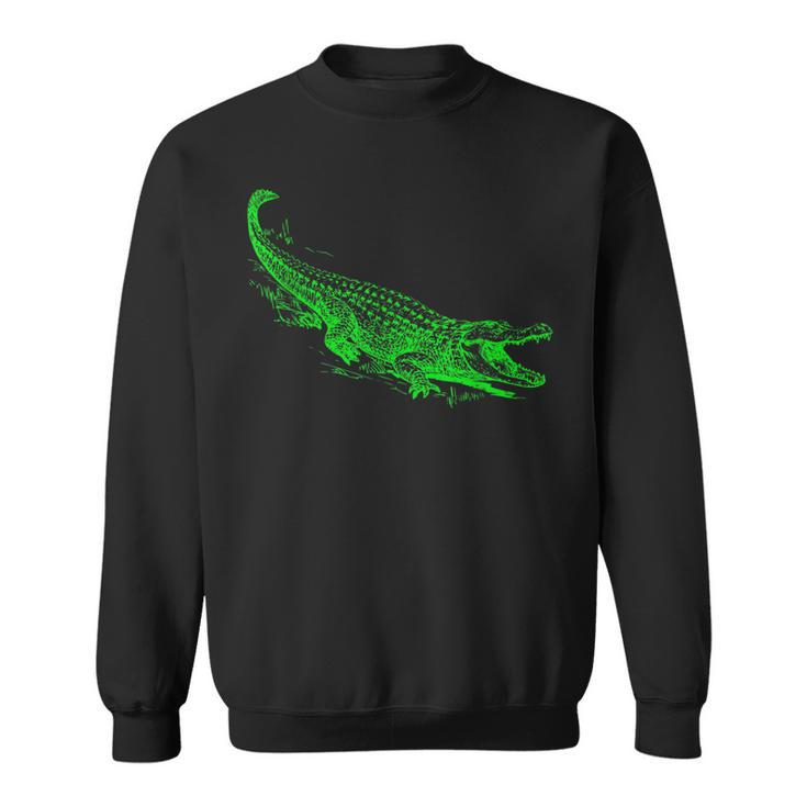Fun Alligator Illustrative Graphic For Men And Boys Gator  Men Women Sweatshirt Graphic Print Unisex