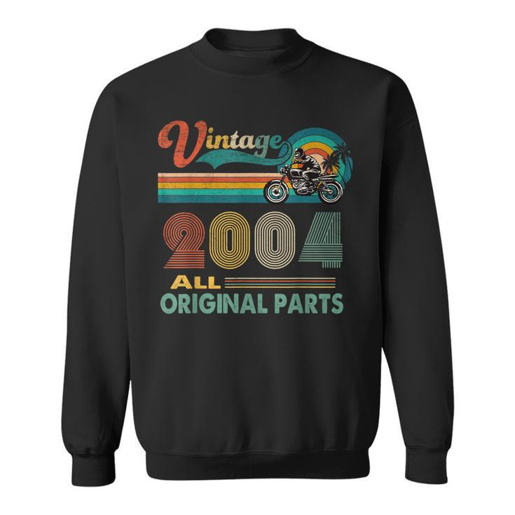 Funny 18Th Birthday Gifts Vintage Retro Motorcycle Born 2004  Sweatshirt