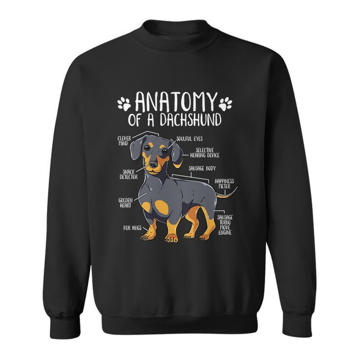 Funny Anatomy Dachshund Wiener Dog Cute Doxie Lover Great Gift Sweatshirt