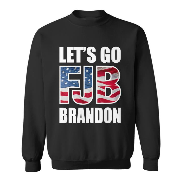 Funny Anti Biden Fjb Lets Go Brandon Fjb Flag Image Apparel Sweatshirt