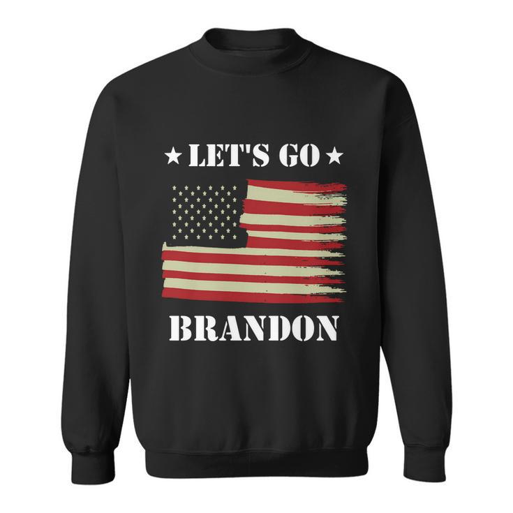 Funny Anti Biden Fjb Lets Go Brandon Let Go Brandon American Flag Republic Sweatshirt