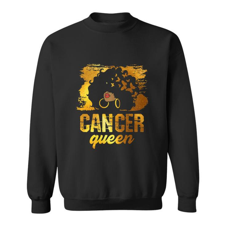 Funny Cancer Queen Afro Born In June 21 To July 22 Birthday Sweatshirt