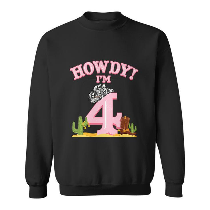 Funny Cowgirl 4Th Birthday Western Country Southern Sweatshirt