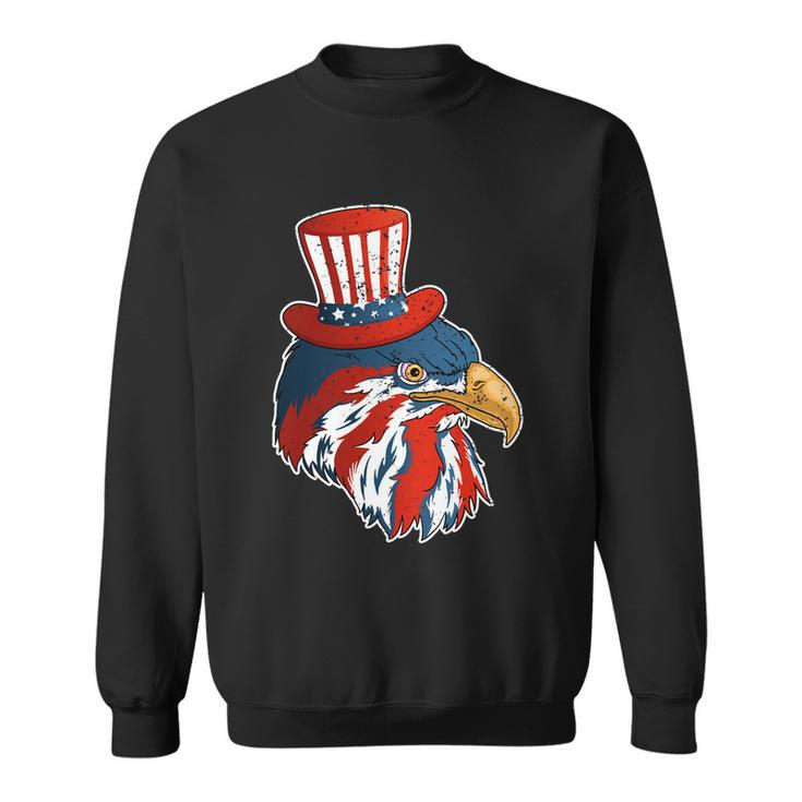 Funny Eagle Mullet 4Th Of July Cute Gift With American Flag Funny Gift Sweatshirt