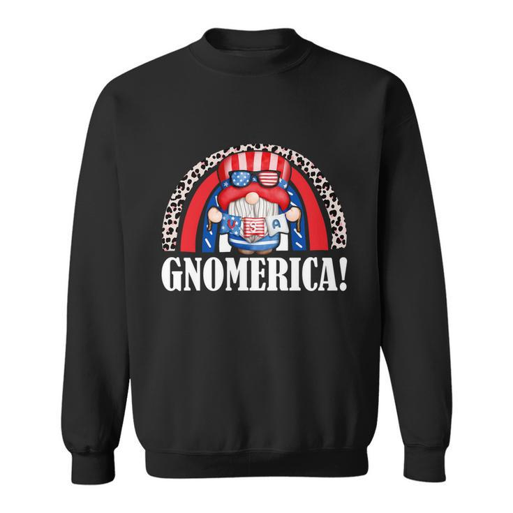 Funny Gnomerica Patriotic Gnome American Flag 4Th Of July Gift Sweatshirt