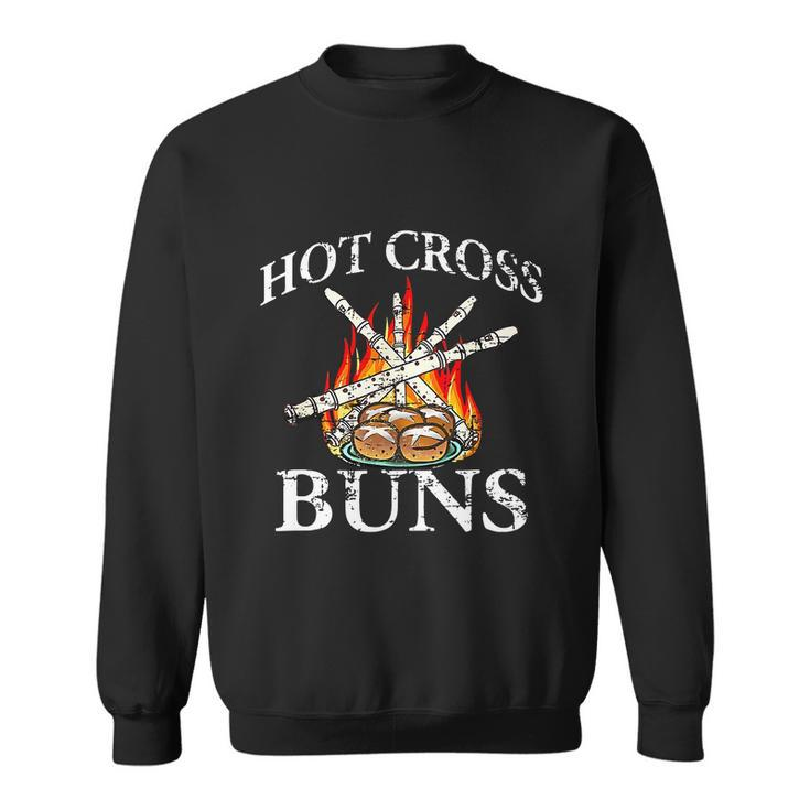 Funny Hot Cross Buns Graphic Design Printed Casual Daily Basic Sweatshirt