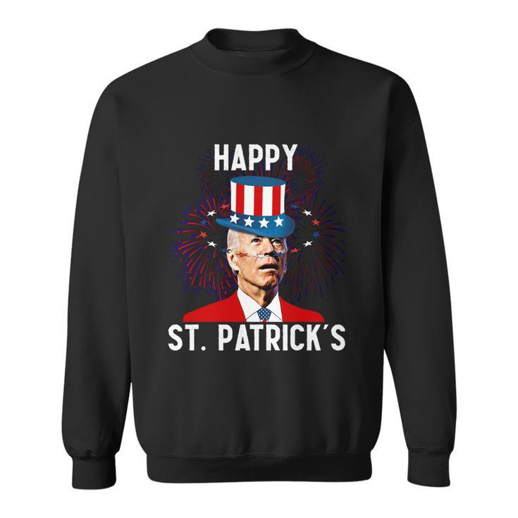 Funny Joe Biden Confused St Patricks Day For Fourth Of July Gift Graphic Design Printed Casual Daily Basic Sweatshirt