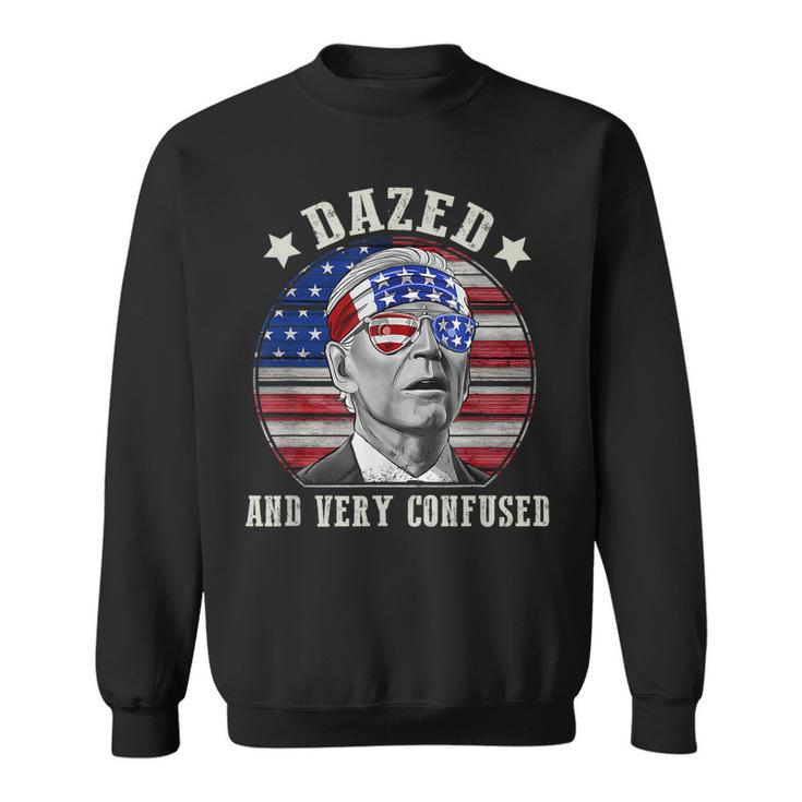 Funny Joe Biden Dazed And Very Confused 4Th Of July 2022  V2 Sweatshirt