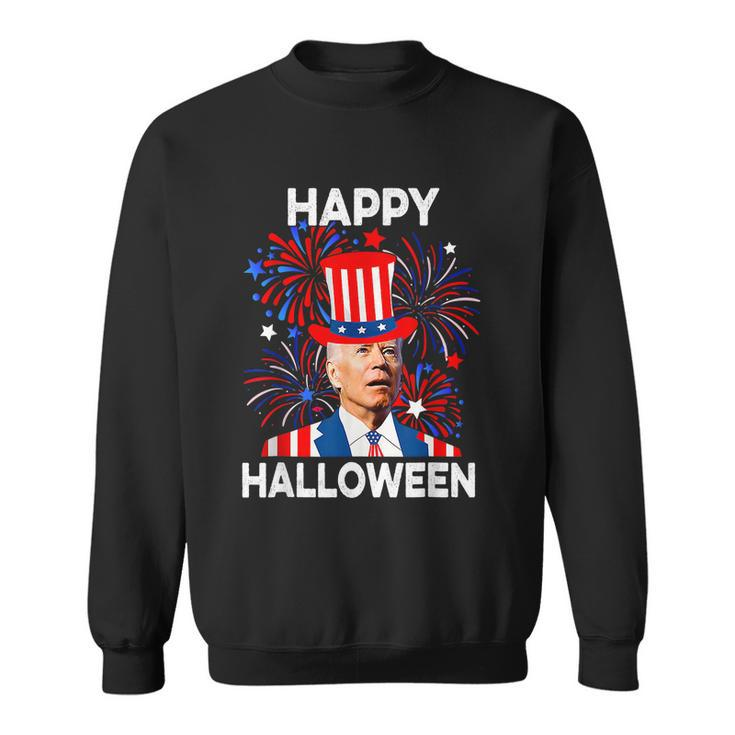 Funny Joe Biden Happy Halloween Confused For 4Th Of July V2 Sweatshirt