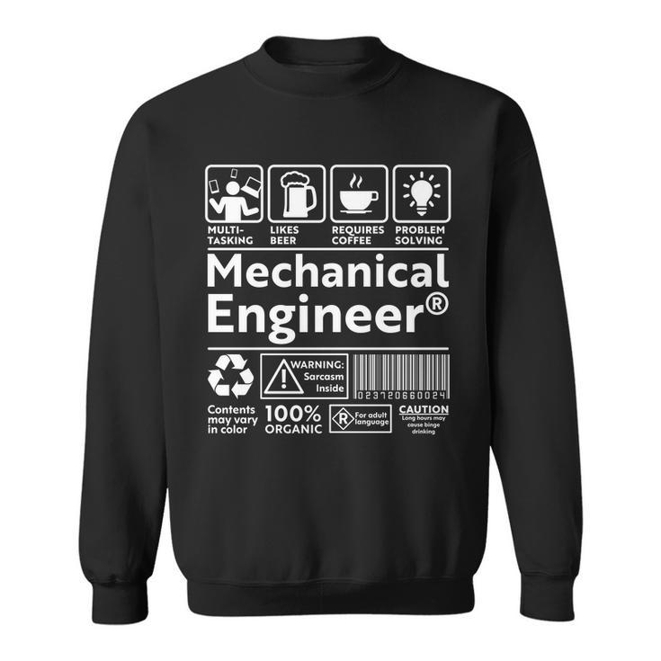 Funny Mechanical Engineer Label Sweatshirt