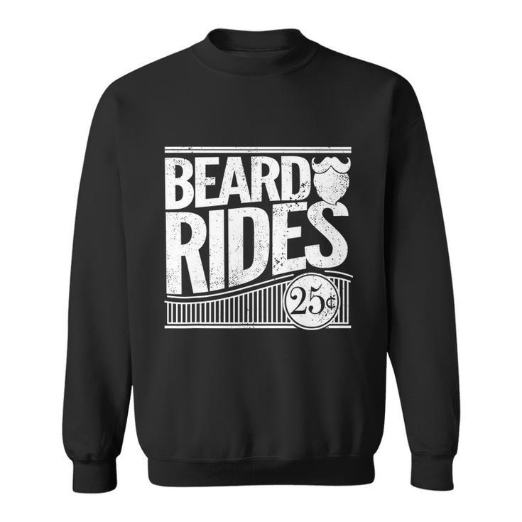 Funny Mens Beard Rides Gift Funny Vintage Distressed Mens Beard Gift Sweatshirt