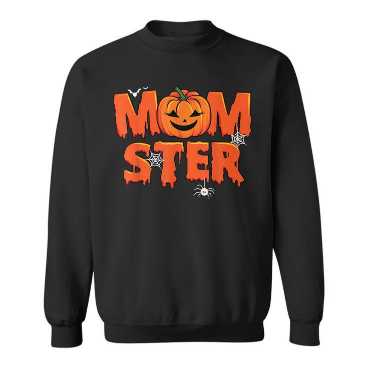 Funny Momster Halloween Mom Pumpkin Costume Family Matching  Sweatshirt