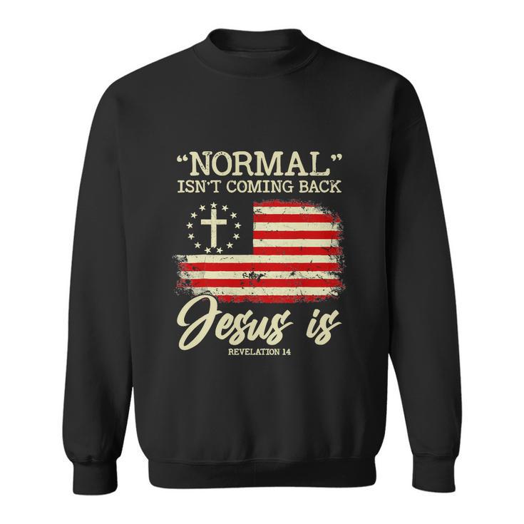 Funny Normal Isnt Coming Back But Jesus Is Revelation Sweatshirt